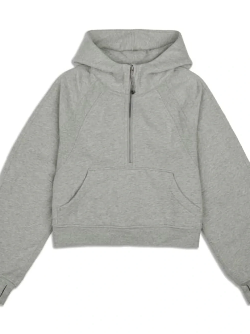 lululemon athletica Light Gray Half-Zip Hooded Sweater